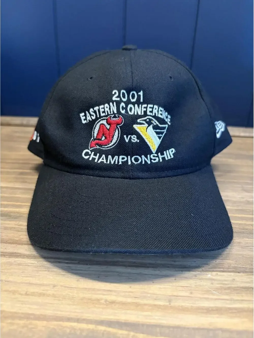 Vintage Snapback New Era 2001 Jersey Devils Pittsburgh Penguins Eastern Champs